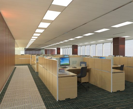 Three-dimensional visualization project of the office Interior.